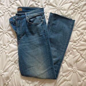 MOTHER Women's Straight Leg Blue Jeans
